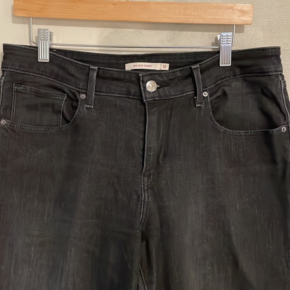 Levi’s Mid-Rise Skinny Cropped Jeans- Size 12 W31 - Picture 9 of 15